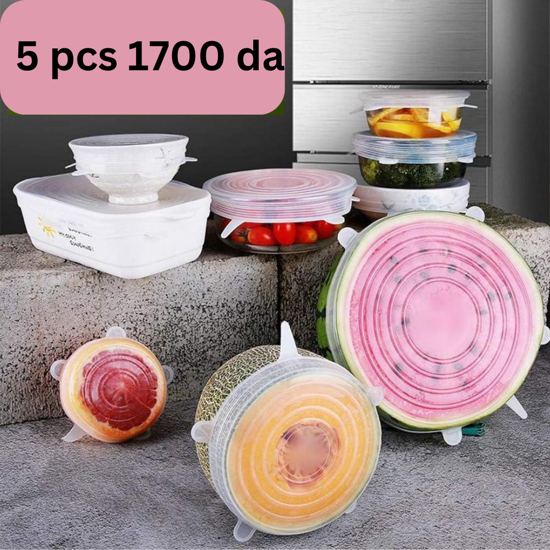 5 pcs 1700 da أغطية سيليكون متعددة الاستخدامات