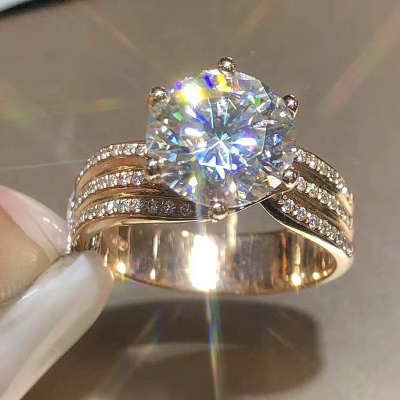 خاتم الزركون الثلاثي اللامع 💎