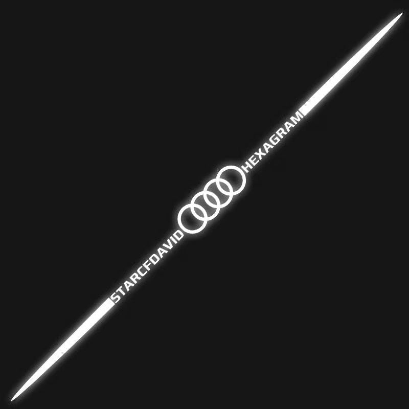 (02قطع) ملصق سيارة عاكس ليزر ملون ثلاثي الأبعاد