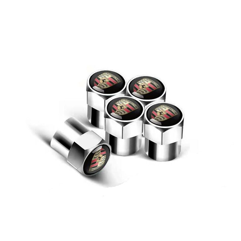 أغطية صمامات إطارات السيارات مخصصة (5 قطع+مفتاح)