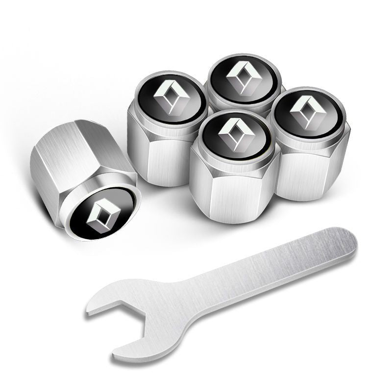 أغطية صمامات إطارات السيارات مخصصة (5 قطع+مفتاح)