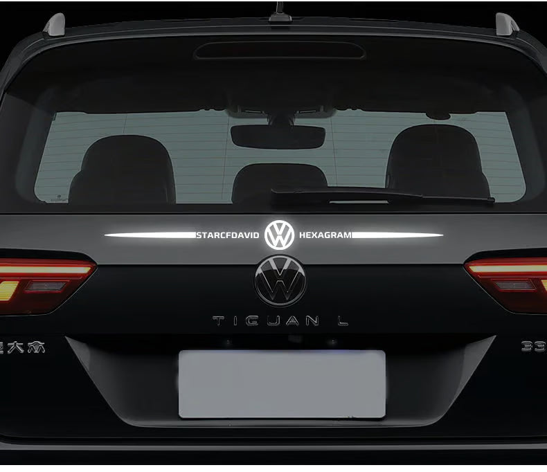 (02قطع) ملصق سيارة عاكس ليزر ملون ثلاثي الأبعاد