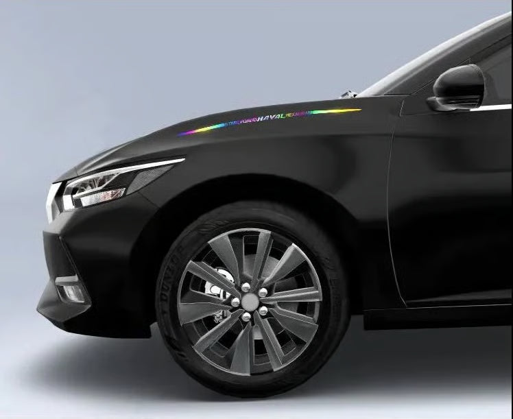 (02قطع) ملصق سيارة عاكس ليزر ملون ثلاثي الأبعاد